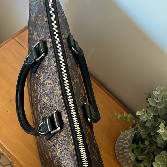 EUC LV Monogram Macassar Porte-Documents Jour Leather Bag - Picture 6 of 15